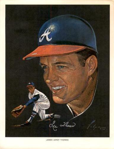 1966 Pure Oil Volpe Atlanta Braves #NNO Lee Thomas Front