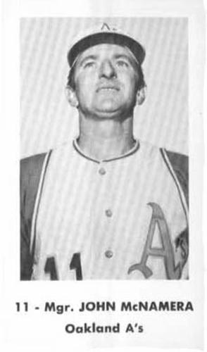 1970 Mike Andersen Oakland Athletics #NNO John McNamara Front