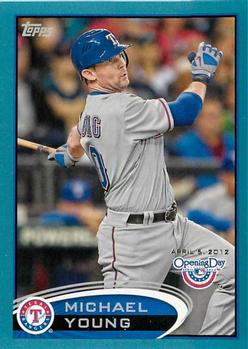 2012 Topps Opening Day - Blue #28 Michael Young Front