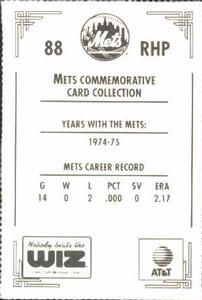 1991 The Wiz New York Mets #88 Jerry Cram Back