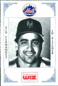 1991 The Wiz New York Mets #112 Sid Fernandez Front