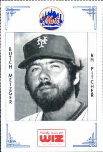 1991 The Wiz New York Mets #266 Butch Metzger Front