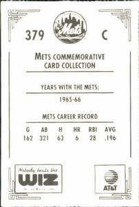 1991 The Wiz New York Mets #379 John Stephenson Back