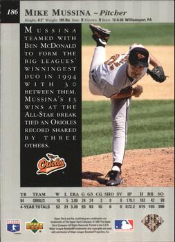 1995 Upper Deck - Special Edition #186 Mike Mussina Back