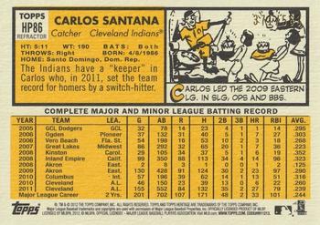 2012 Topps Heritage - Chrome Refractors #HP86 Carlos Santana Back