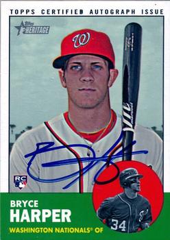 2012 Topps Heritage - Real One Autographs #ROA-BH Bryce Harper Front