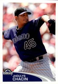 2012 Topps Stickers #270 Jhoulys Chacin Front