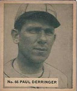 1936 World Wide Gum (V355) #66 Paul Derringer Front
