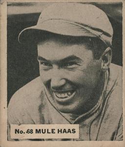 1936 World Wide Gum (V355) #68 Mule Haas Front