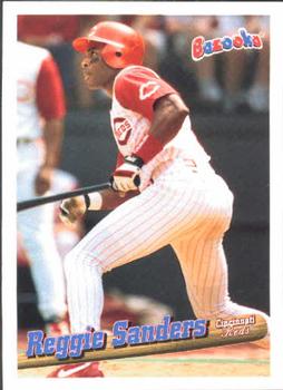 1996 Bazooka #4 Reggie Sanders Front