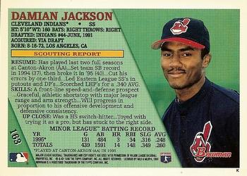 1996 Bowman #163 Damian Jackson Back