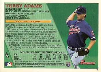 1996 Bowman #207 Terry Adams Back