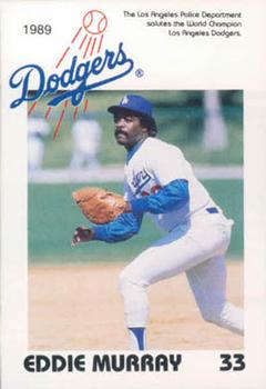 1989 Los Angeles Dodgers Police #NNO Eddie Murray Front