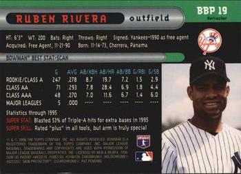 1996 Bowman - Bowman's Best Previews Refractors #BBP 19 Ruben Rivera Back