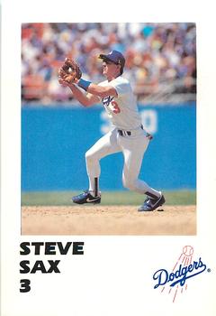 1988 Los Angeles Dodgers Police #NNO Steve Sax Front