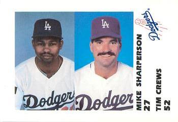 1988 Los Angeles Dodgers Police #NNO Mike Sharperson / Tim Crews Front