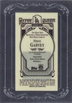 2012 Topps Gypsy Queen - Framed Mini Relics #GQMR-SG Steve Garvey  Back