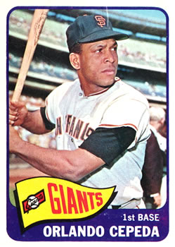 1965 Topps #360 Orlando Cepeda Front