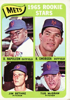 1965 Topps #533 Mets 1965 Rookie Stars (Dan Napoleon / Ron Swoboda / Jim Bethke / Tug McGraw) Front