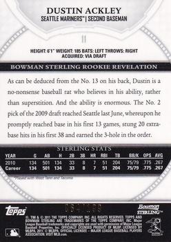 2011 Bowman Sterling - Refractors #11 Dustin Ackley Back