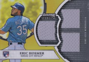 2011 Bowman Sterling - Rookie Triple Relic Gold Refractors #GTR-EH Eric Hosmer Front