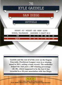 2011 Donruss Elite Extra Edition - Prospects #76 Kyle Gaedele Back