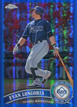 2011 Topps Chrome - Blue Refractors #13 Evan Longoria Front