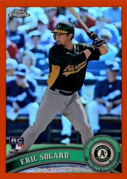 2011 Topps Chrome - Orange Refractors #184 Eric Sogard Front