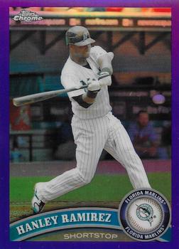 2011 Topps Chrome - Purple Refractors #10 Hanley Ramirez Front