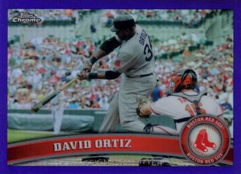 2011 Topps Chrome - Purple Refractors #12 David Ortiz Front