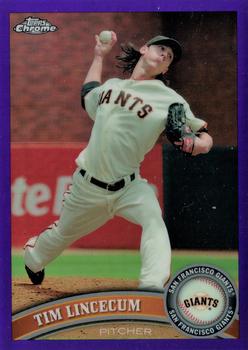 2011 Topps Chrome - Purple Refractors #15 Tim Lincecum Front