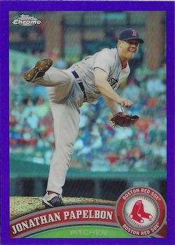 2011 Topps Chrome - Purple Refractors #49 Jonathan Papelbon Front