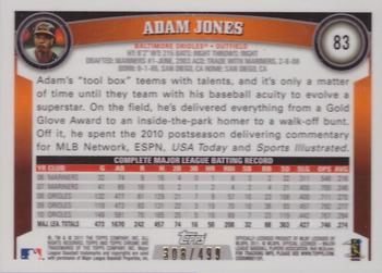 2011 Topps Chrome - Purple Refractors #83 Adam Jones Back