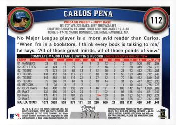 2011 Topps Chrome - Red Refractors #112 Carlos Pena Back