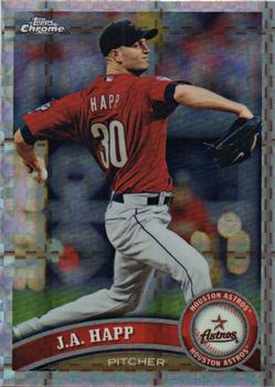 2011 Topps Chrome - X-Fractors #168 J.A. Happ Front