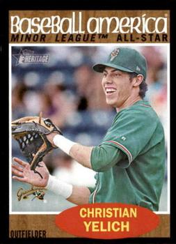 2011 Topps Heritage Minor League - Black Border #243 Christian Yelich Front