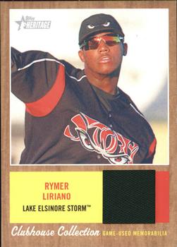 2011 Topps Heritage Minor League - Clubhouse Collection Relics #CCR-RL Rymer Liriano Front