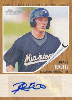 2011 Topps Heritage Minor League - Real One Autographs #RA-BT Blake Tekotte Front