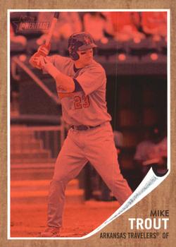 2011 Topps Heritage Minor League - Red Tint #44 Mike Trout Front