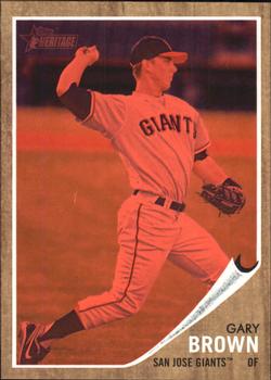 2011 Topps Heritage Minor League - Red Tint #70 Gary Brown Front