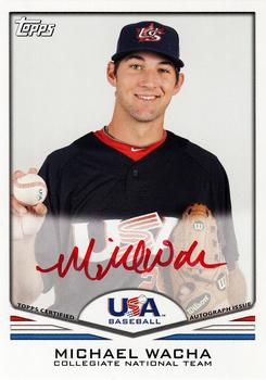 2011 Topps USA Baseball - Autographs Red #USA-A21 Michael Wacha Front