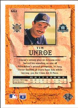 1996 Collector's Choice #662 Tim Unroe Back