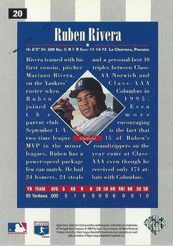 1996 Collector's Choice - Silver Signature #20 Ruben Rivera Back