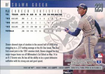 1996 Donruss #229 Shawn Green Back