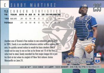 1996 Donruss #295 Sandy Martinez Back