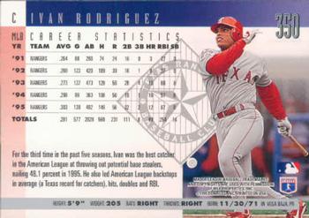 1996 Donruss #350 Ivan Rodriguez Back