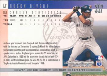 1996 Donruss #397 Ruben Rivera Back