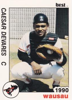 1990 Best Wausau Timbers #17 Cesar Devarez Front