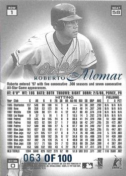 1997 Flair Showcase - Legacy Collection Row 1 (Grace) #58 Roberto Alomar Back