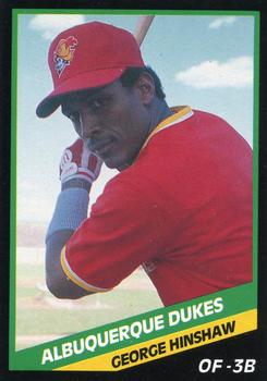 1988 CMC Albuquerque Dukes #13 George Hinshaw Front